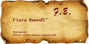 Flora Bennó névjegykártya